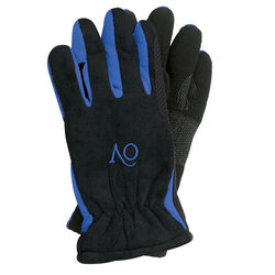 Ovation Women's Polar Fleece Winter Riding Gloves - Black/Royal
