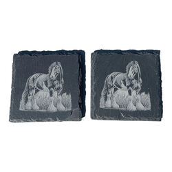 The Krafty Equestrian Slate Coaster Set - Clydesdale