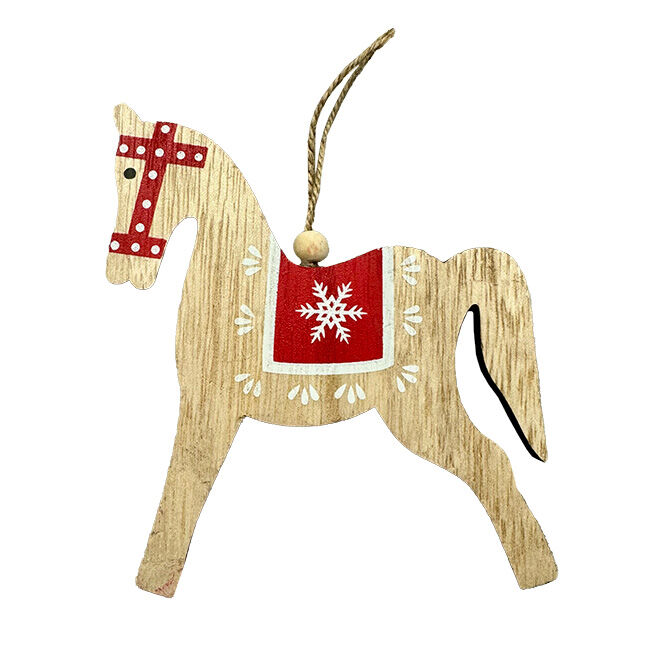 GiftCraft Plywood Horse Ornament image number null