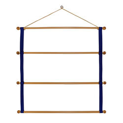 Jacks Manufacturing Wooden 4-Row Hanging Blanket Rack