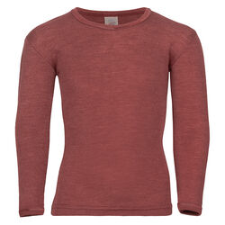 Engel Kids' Wool/Silk Blend Long-Sleeve Shirt - Copper