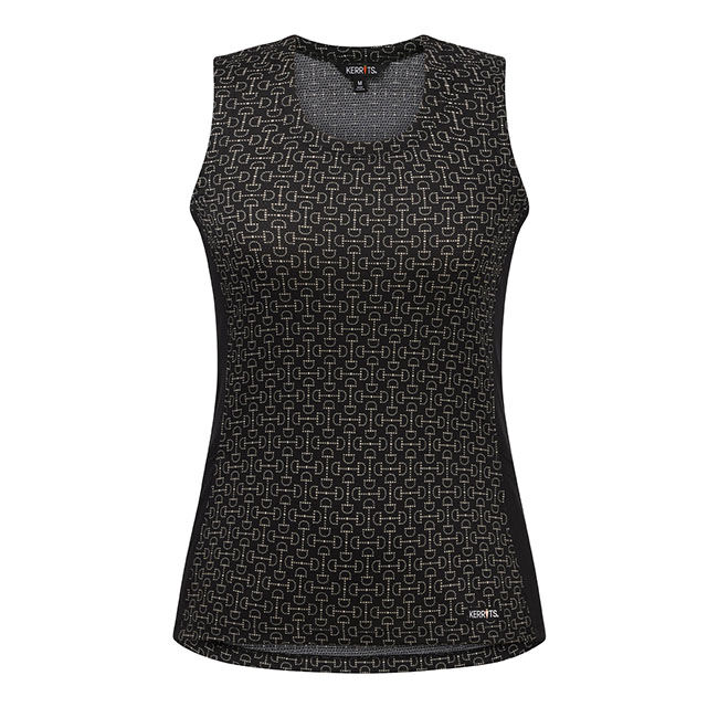 Kerrits Women's Breeze Ice Fil Riding Tank Top - Black Connect the Bits image number null