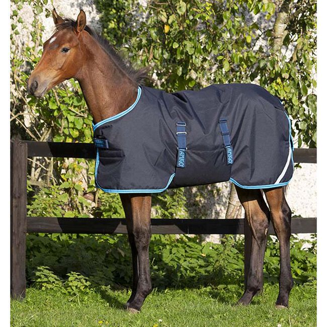 Horseware Amigo Ripstop Foal Turnout (200g Medium) - Navy/Electric Blue/Navy image number null