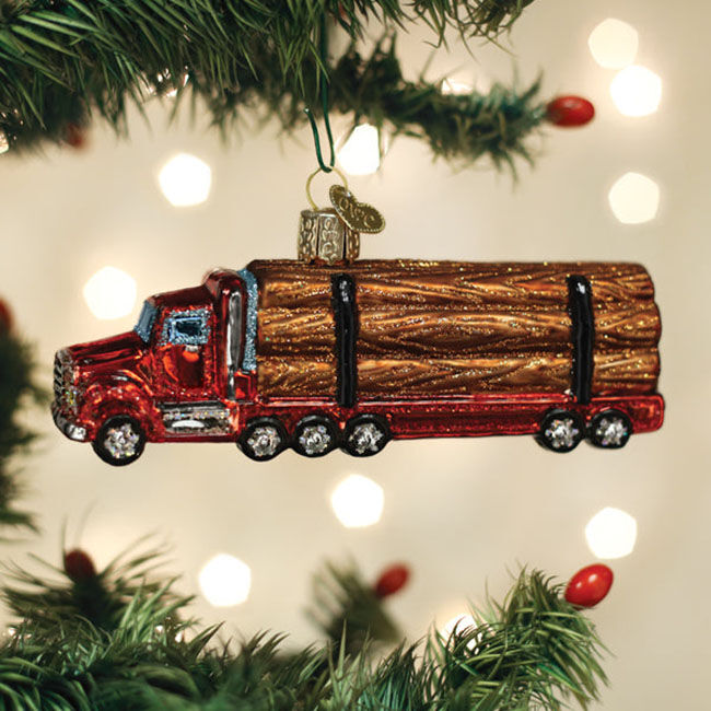 Old World Christmas Ornament - Logging Truck image number null