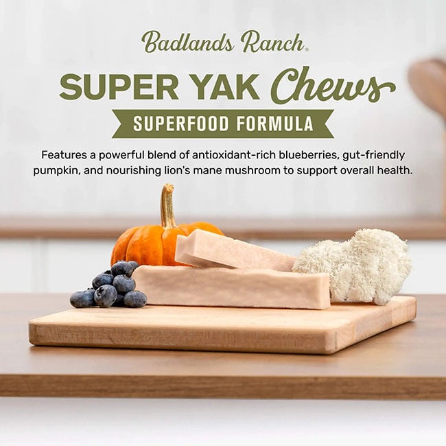 Badlands Ranch Super Yak Chews for Dogs - Superfood Formula image number null