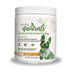 Vetality Naturals Oral Flea & Tick Chews for Dogs - 120 Chews