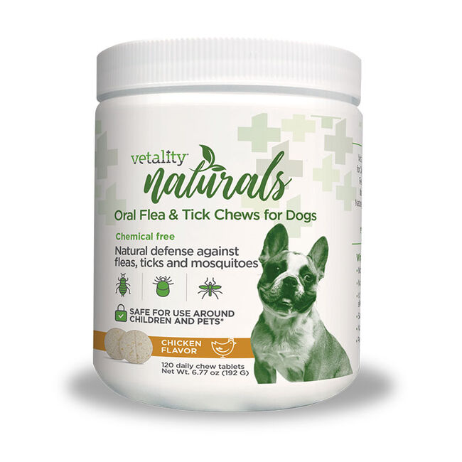 Vetality Naturals Oral Flea & Tick Chews for Dogs - 120 Chews image number null