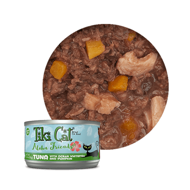 Tiki Cat Aloha Friends Tuna with Ocean Whitefish and Pumpkin Wet Cat Food image number null