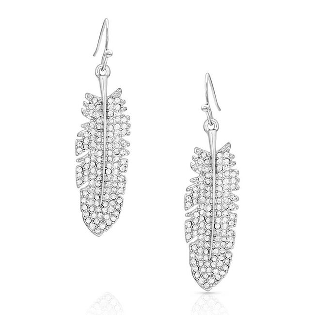 Montana Silversmiths Shimmering Feather Earrings image number null