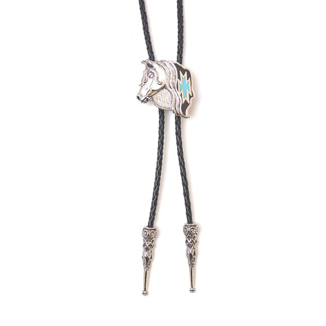 Western Express Horse Head Bolo Tie image number null