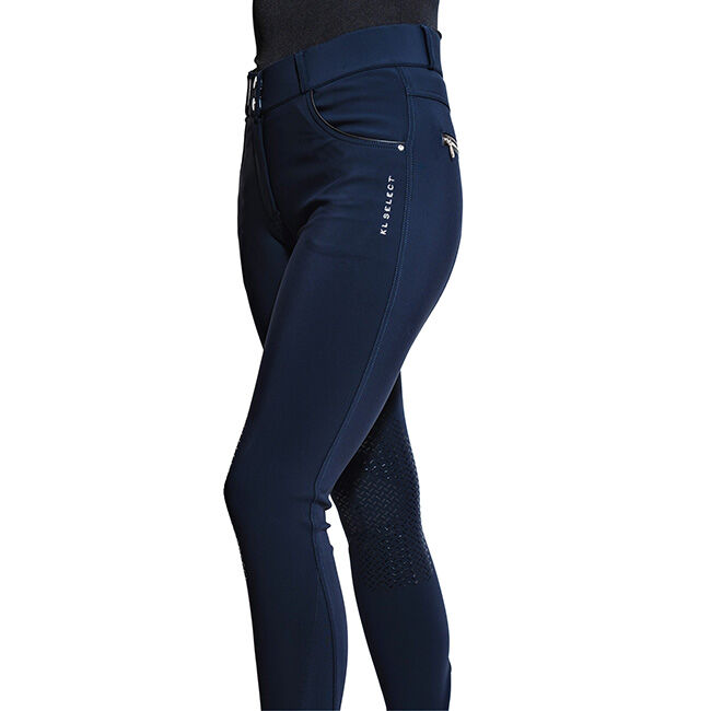 KL Select Women's Gabrielle Knee Patch Breech - Navy/Black image number null