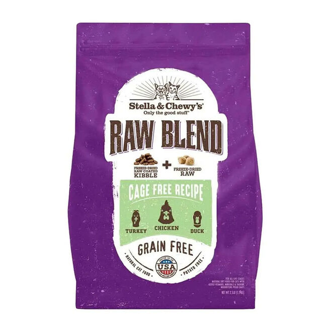 Stella & Chewy's Raw Blend Cage-Free Poultry Freeze-Dried and Raw Coated Cat Food image number null