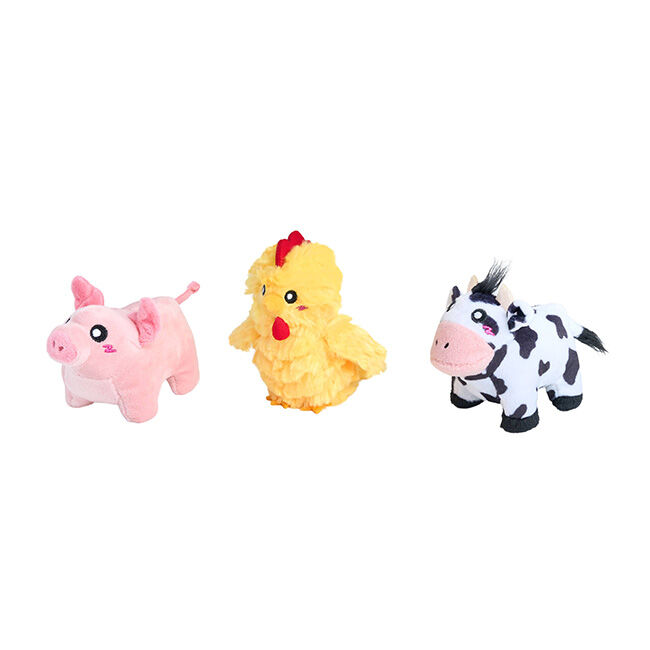 ZippyPaws Miniz 3-Pack - Barnyard Friends image number null