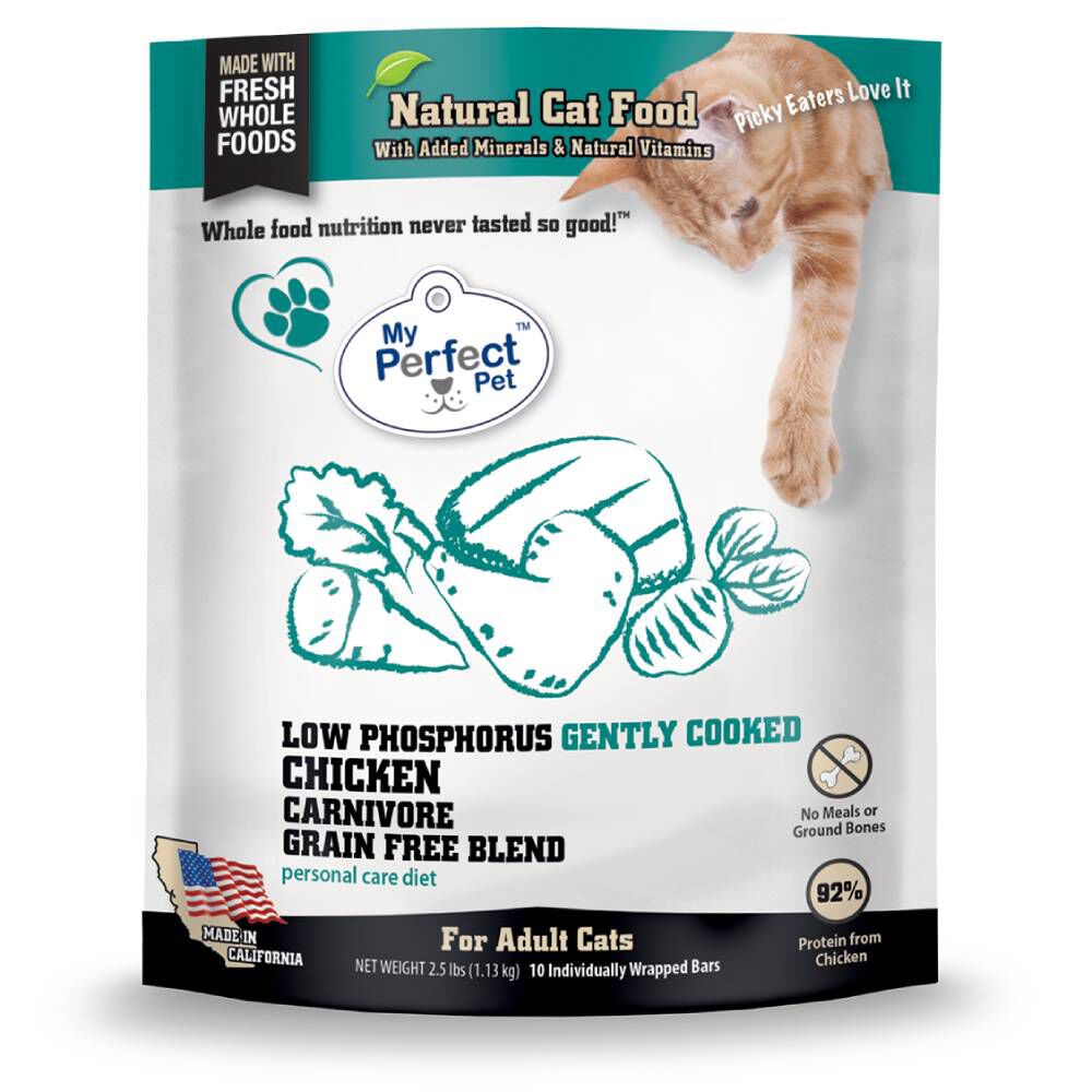 Low phosphorus store cat food