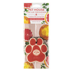 Pet House Candle Car Air Freshener - Ruby Red Grapefruit