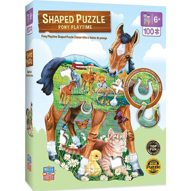 "Pony Playtime" 100 Piece Shaped Puzzle image number null