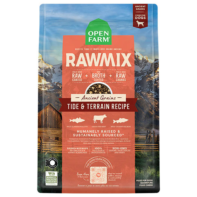 Open Farm RawMax Ancient Grains Dog Food - Tide & Terrain Recipe image number null