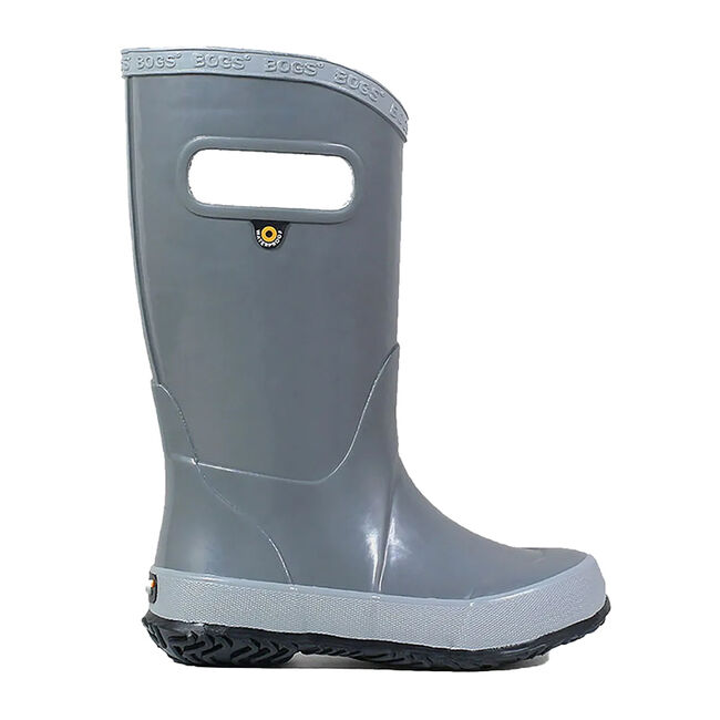 Bogs Kids Solid Slip On Rain Boot, Gray image number null