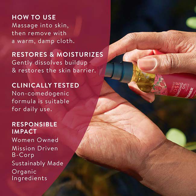 Badger Rose Cleansing Oil - 2 oz image number null