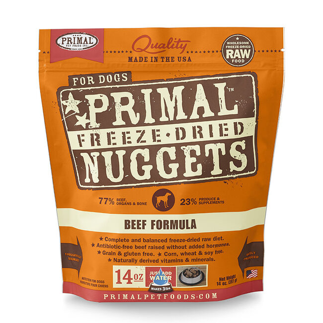 Primal Freeze Dried Beef Nuggets Dog Food image number null