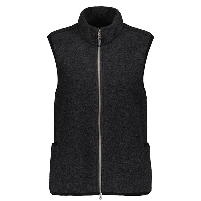 Ruskovilla Unisex 100% Organic Merino Wool Fleece Vest - Anthracite image number null
