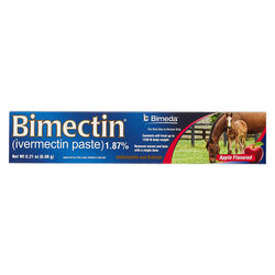 Bimeda Bimectin Ivermectin 1.87% Paste Horse Dewormer - Apple Flavor - 0.21 oz