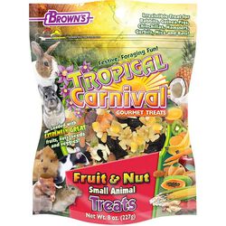 Brown's Tropical Carnival Small Animal Treats - Fruit & Nut Recipe - 8 oz