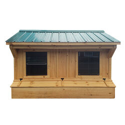 NV Farms 6' x 9' Chicken Coop with Green Metal Roof