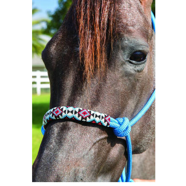 Professional's Choice Beaded Rope Halter Burgandy image number null