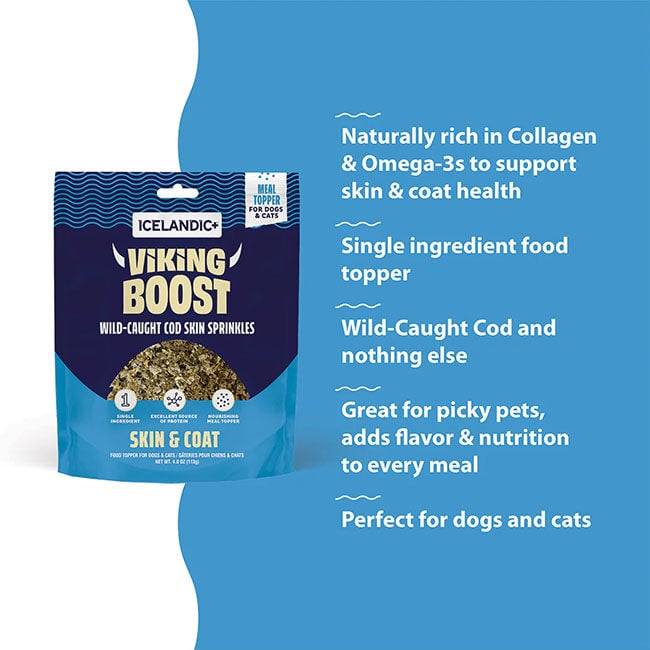 Icelandic+ Viking Boost Lamb Marrow Sprinkles for Dogs & Cats - Skin & Coat Support - 4 oz image number null