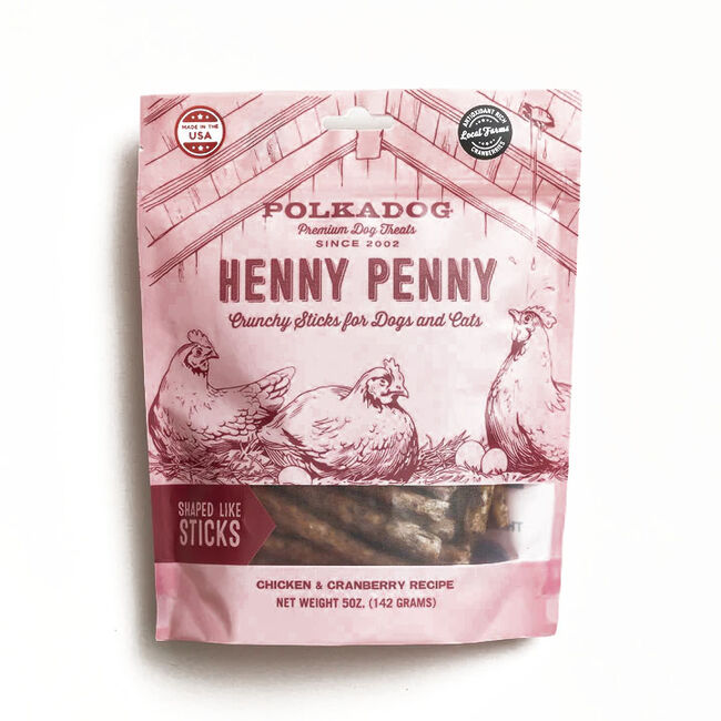 Polkadog Henny Penny - Crunchy Bits for Dogs & Cats - Chicken & Cranberry Recipe image number null