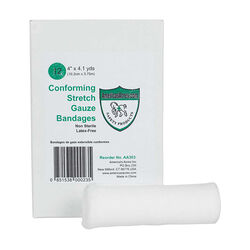 America's Acres Conforming Stretch Gauze Bandages - 4-1/2" x 4.1 Yards - 12-Pack