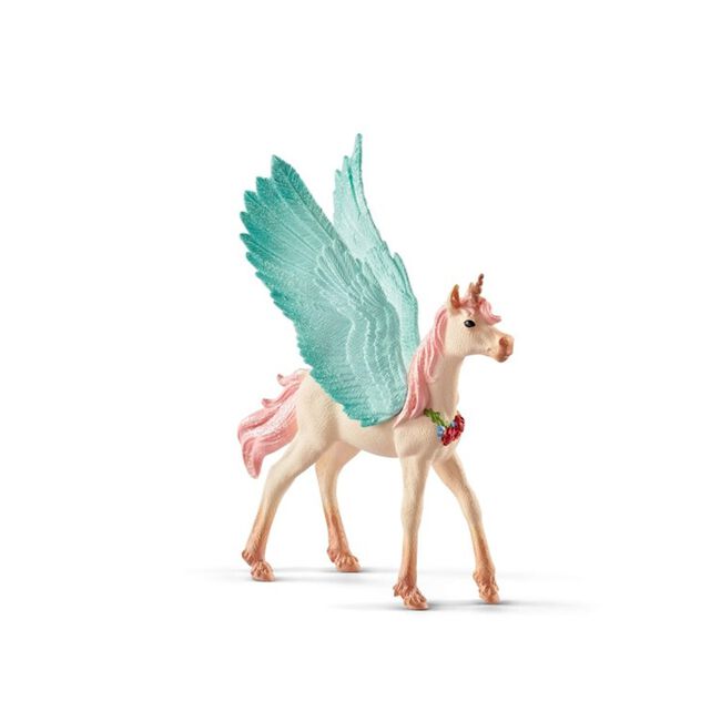 Schleich Decorated Unicorn Pegasus Foal Kids' Toy image number null