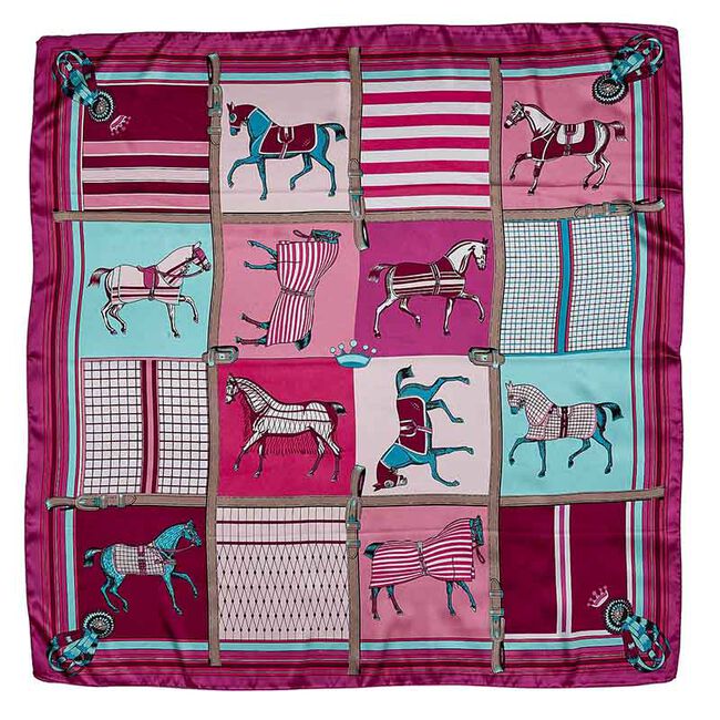 AWST International Silky Scarf - Horses in Blankets image number null