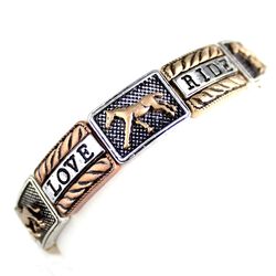 Wyo-Horse Jewelry Collection Live Love Ride Horse Bracelet