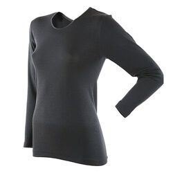 Janus Women's Iris Wool/Silk Blend Long-Sleeve Shirt - Grey