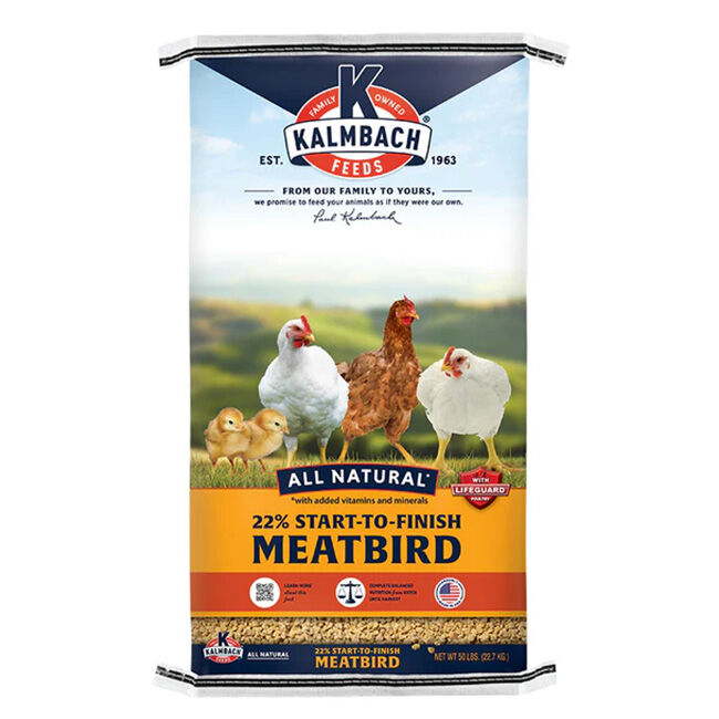Kalmbach Feeds 22% Start-to-Finish Meatbird Feed - 50 lb image number null