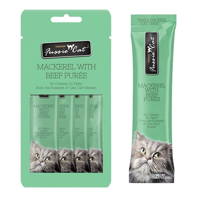 Fussie Cat Puree Mackerel & Beef - 4 Count image number null