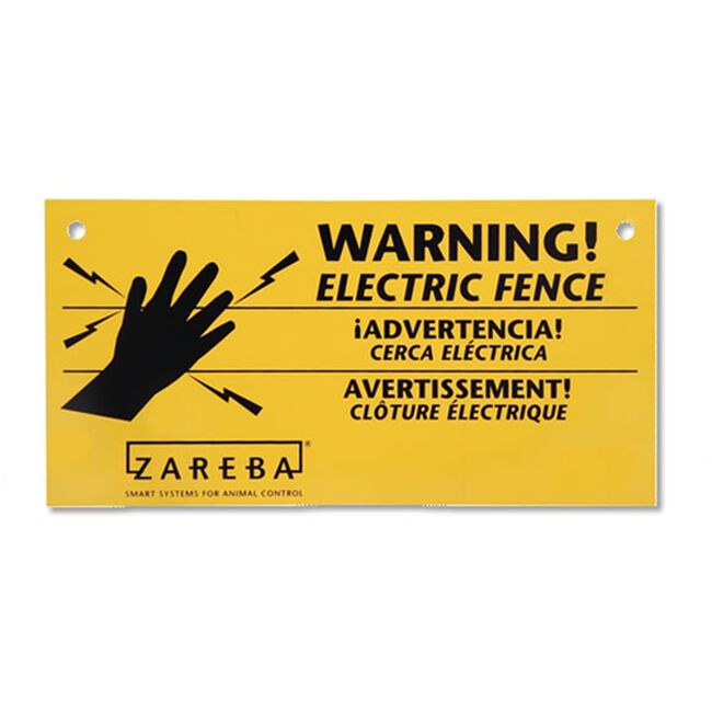 Zareba Electric Fence Warning Signs - 3-Pack image number null