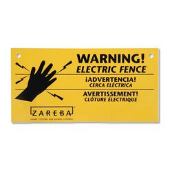 Zareba Electric Fence Warning Signs - 3-Pack