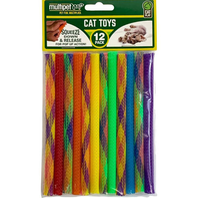 Multipet Kitty Straw Toys 12 pack image number null
