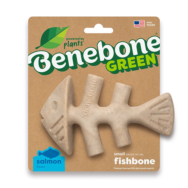 Benebone Green Plant-Based Chew Toy - Fishbone image number null