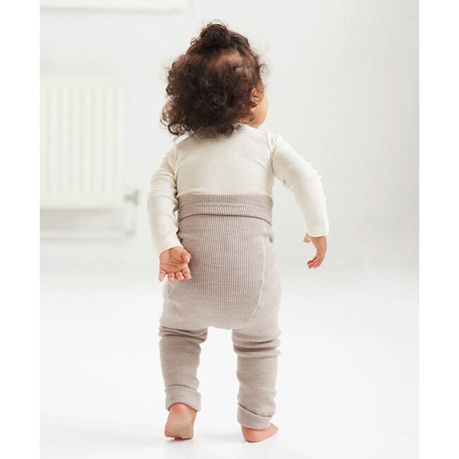 Ruskovilla Baby 100% Organic Merino Wool Long Nappy Pants - Sand image number null