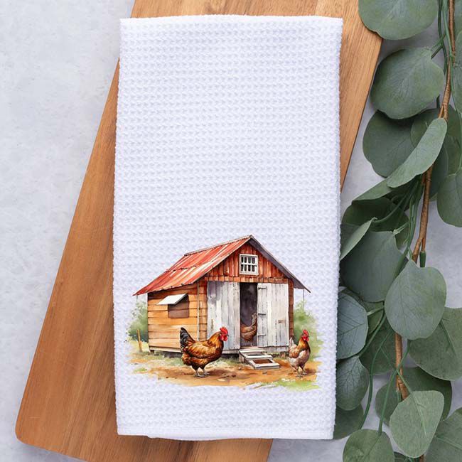 Dark Horse Dream Designs Hand Towel - Old Chicken Coop image number null