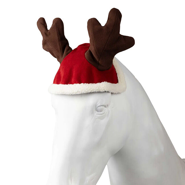 Horze Santa Reindeer Cap - Dark Red image number null