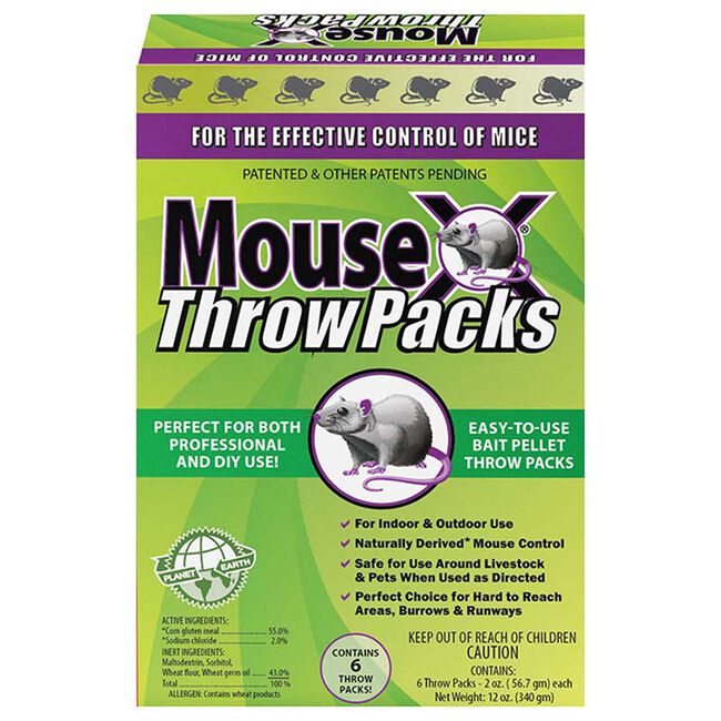 MouseX Non-Toxic Bait Pellet Throw Pack For Mice 12 oz 6 pk