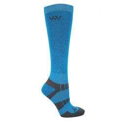 Woof Wear Young Rider Pro Socks - 2 Pairs - Turquoise/Gray