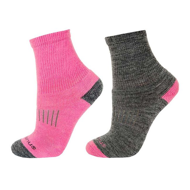 Janus Kids' Terry Wool Socks - 2 Pair - Pink image number null