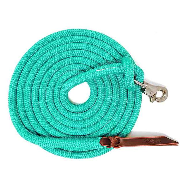 Knotty Girlz 9/16" Diameter Premium Polyester Yacht Braid Lead Rope with Trigger Bull Snap End image number null
