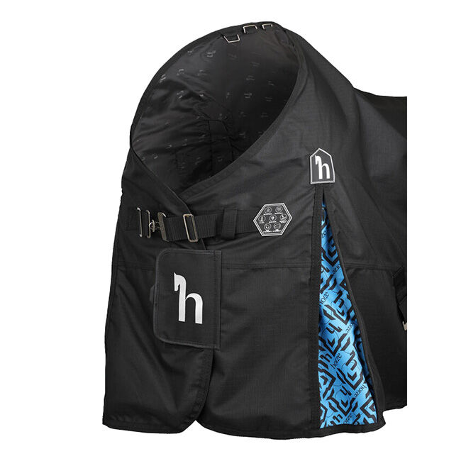 Horze Quebec 1200D Turnout Rug - Caviar Black - Closeout image number null